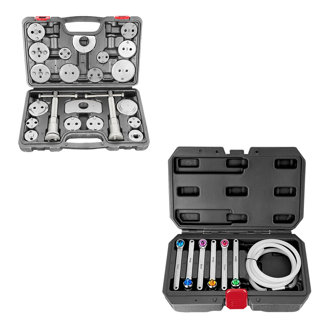 22-Piece Heavy Duty Brake Caliper Compression Tool with 18 Adapters B7771