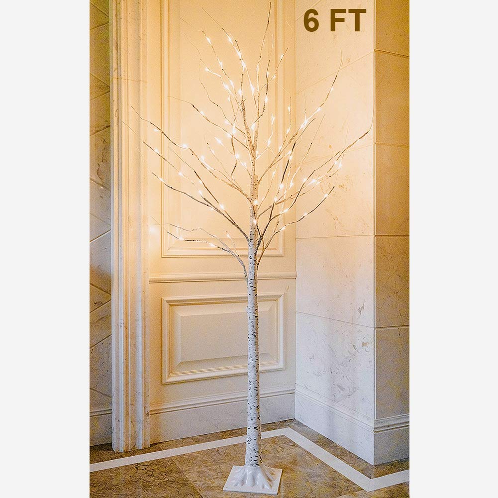 Lighted Birch Tree 6.1 Feet 96 LED A154