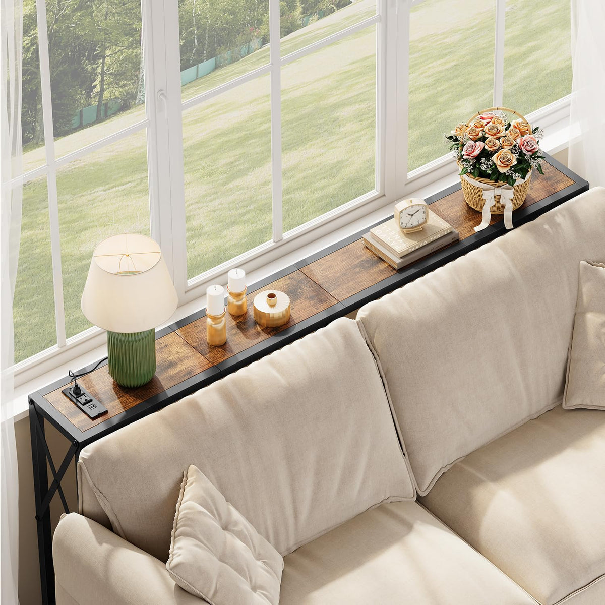 Narrow Console Table with Socket P245119