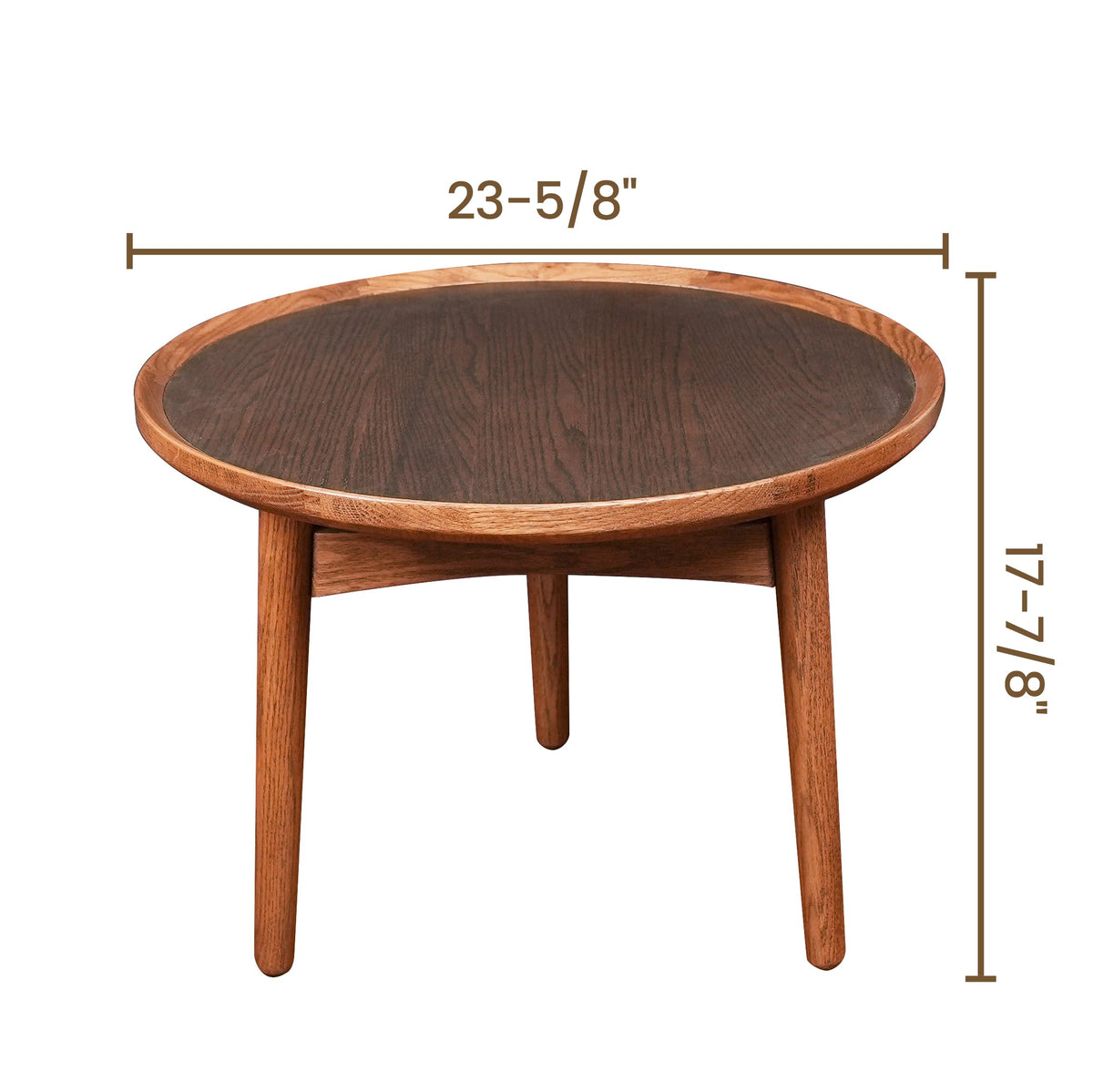 24 Round Solid Oak Coffee Table O8334