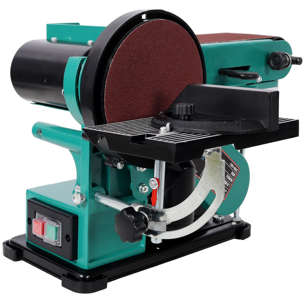 4" x 36" Belt Sander 6" Disc Polisher Grinder Steel Green High-Torque Power Tool Y536