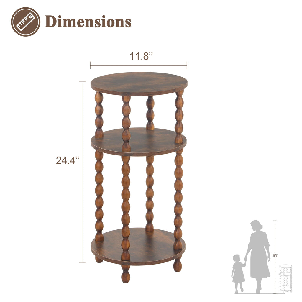 Small 3-Tier Round Side Table M5143