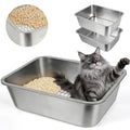 Stainless Steel Sifting Litter Box with Sifter F984