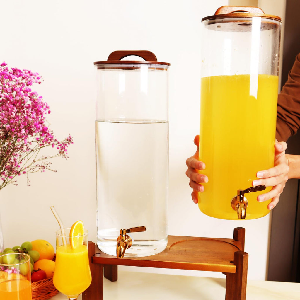 2.2 Gallon Glass Drink Dispenser with Stand L217