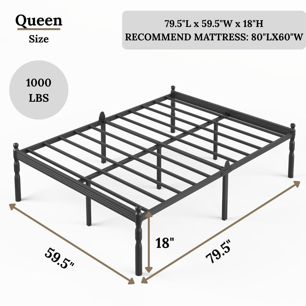 18" Metal Queen Platform Bed Frame V921432
