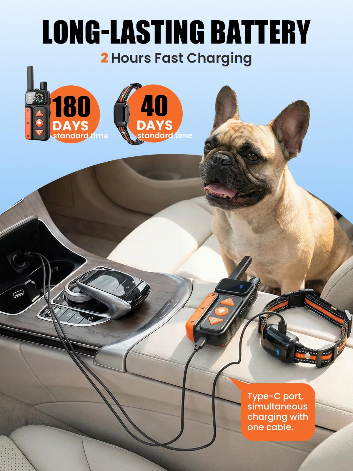 2-in-1 Dog Bark Collar & Shock Collar, IPX7 Waterproof E Collars with AI Anti-Bark/Beep/Vibration/Shock/no Shock for Small Medium Large Dog(5-120Lbs), Dog Training Collar with 3300FT Remote W517