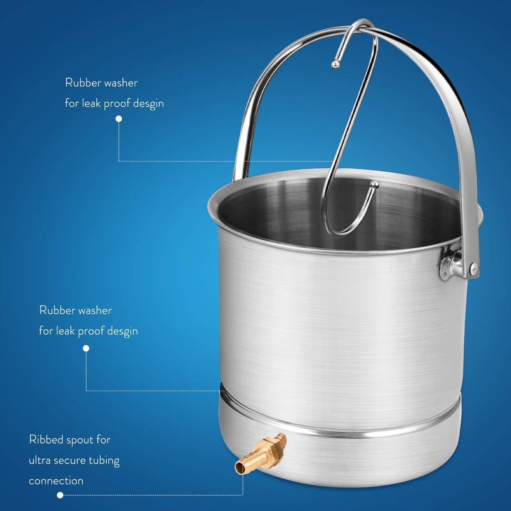 Coffee Enema Bucket Kit Stainless Steel 1.8 Quart Q376146