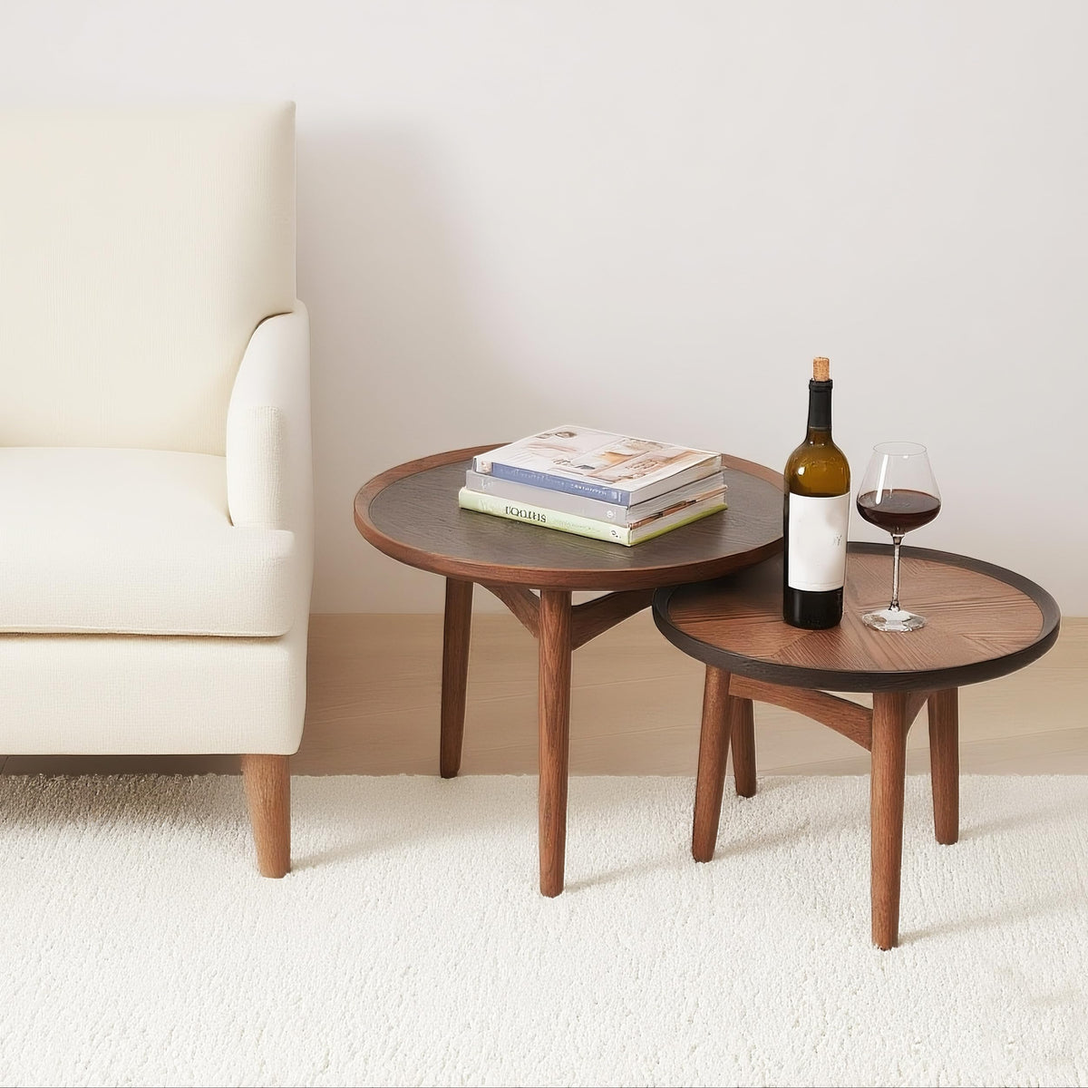 24 Round Solid Oak Coffee Table O8334