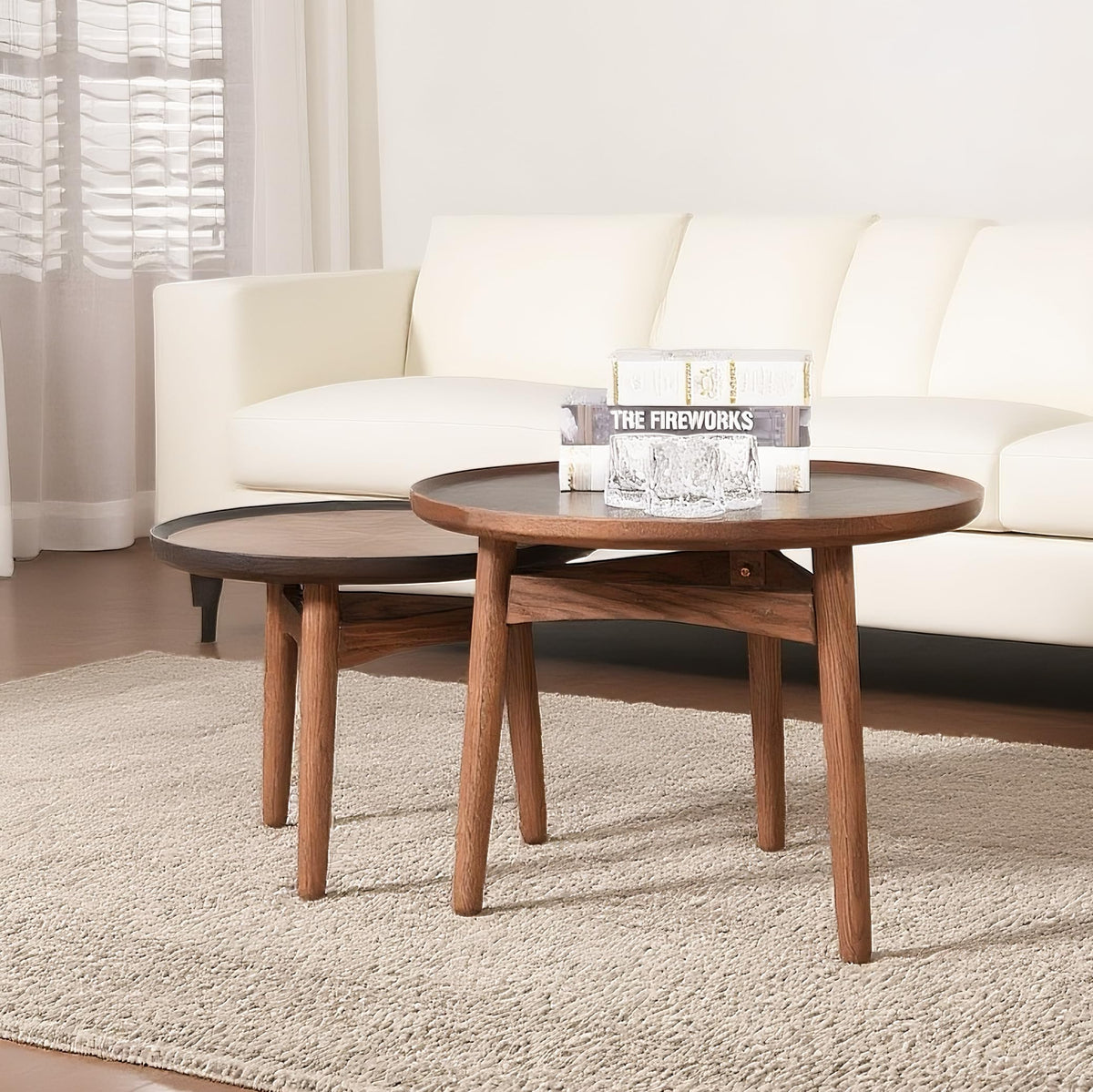 24 Round Solid Oak Coffee Table O8334