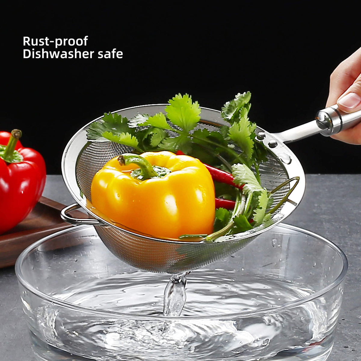 Fine Mesh Stainless Steel Strainer T3542