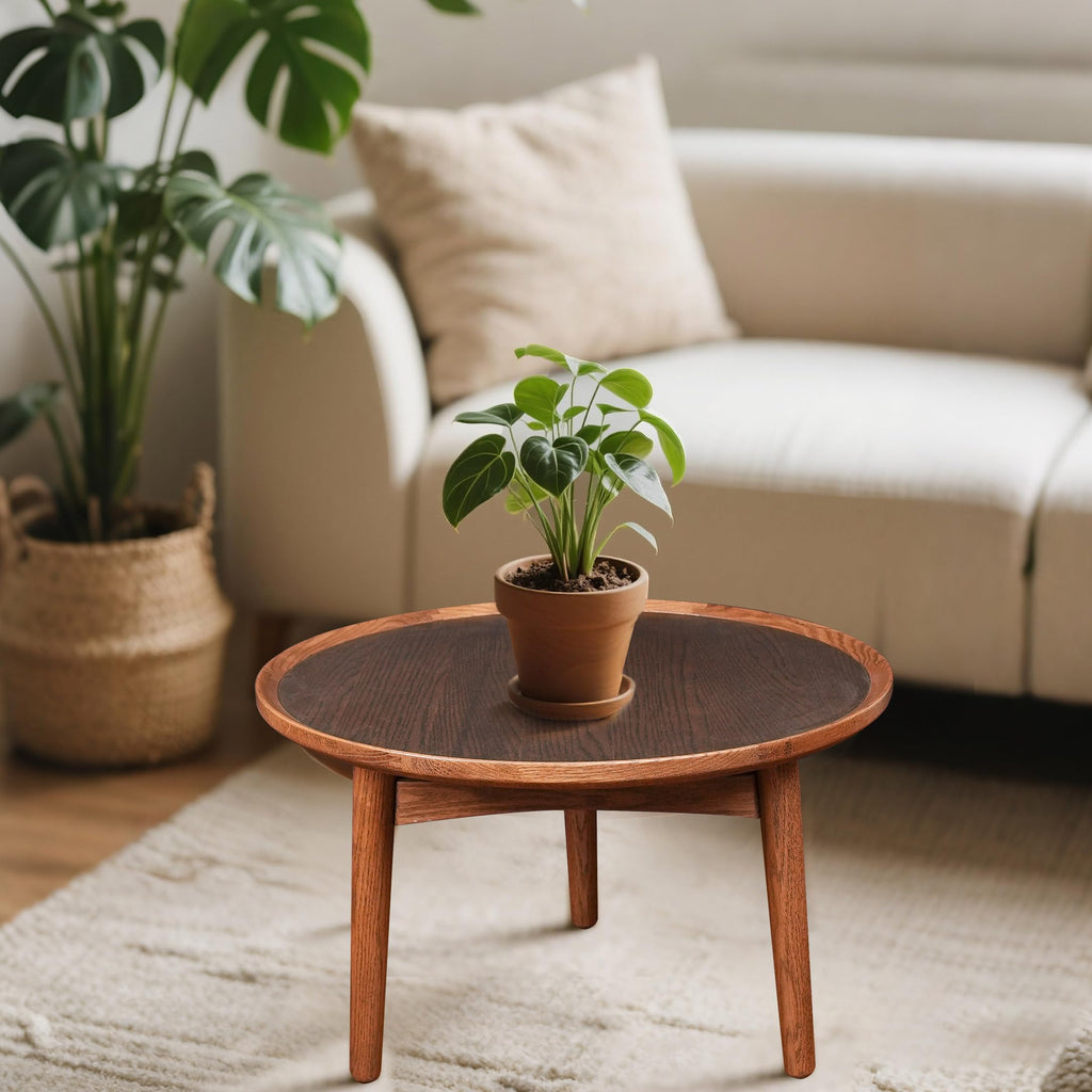 24 Round Solid Oak Coffee Table O8334
