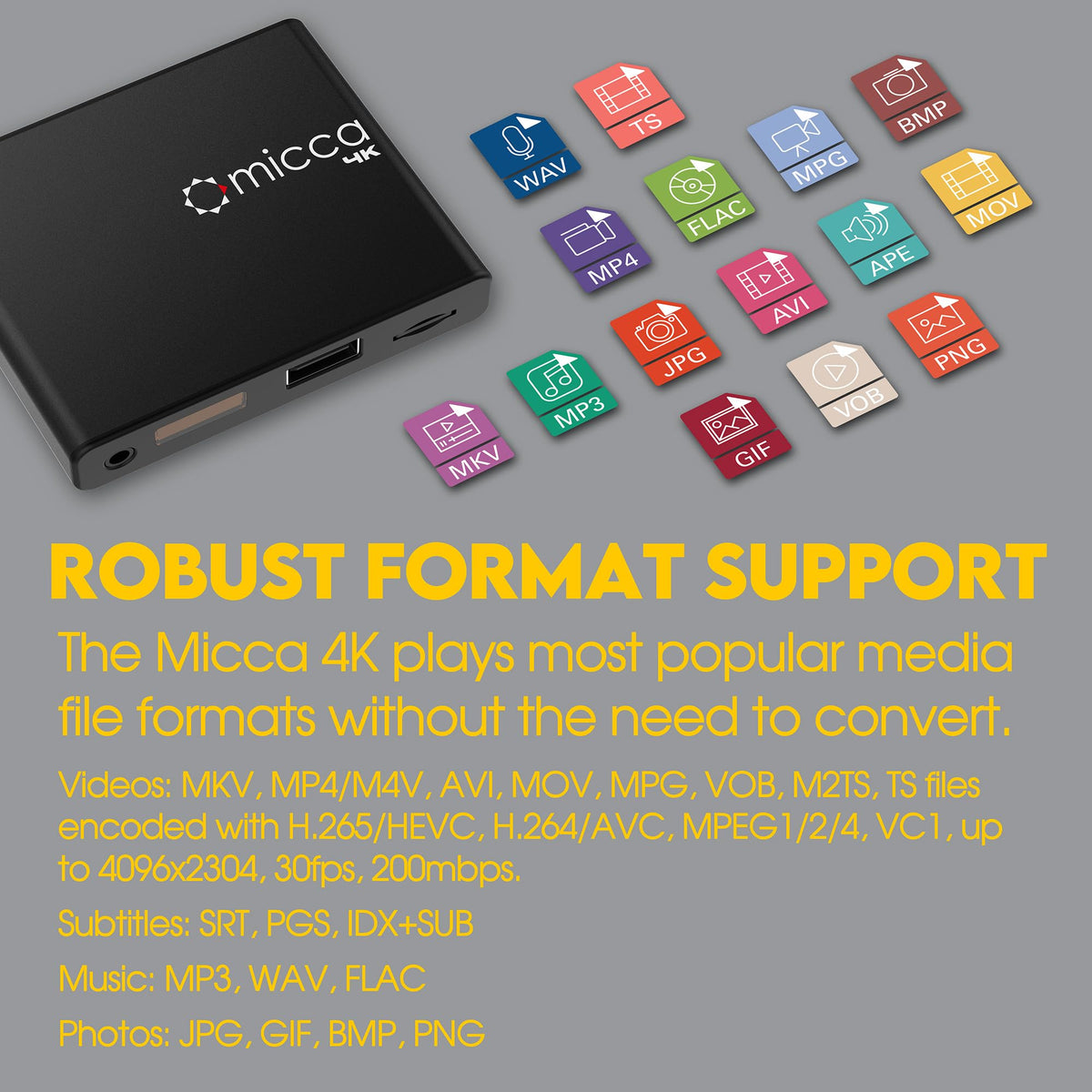 4K Ultra-HD USB and microSD Media Player O318295