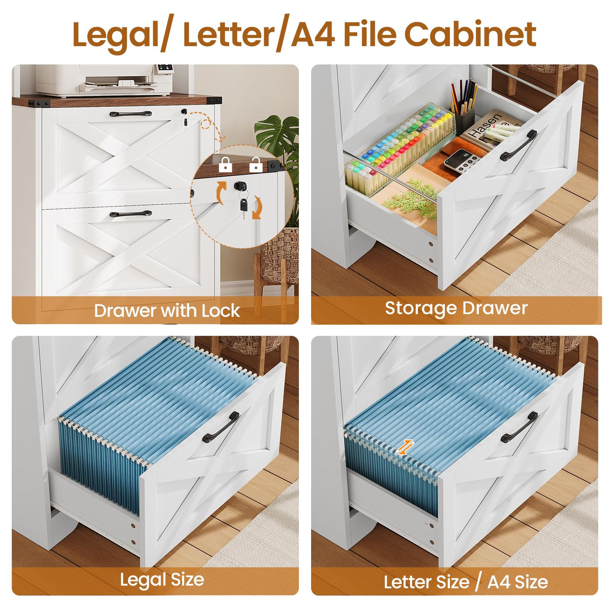 2 Drawer File Cabinet with Lock B196325
