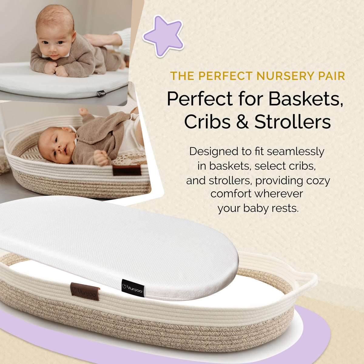 Foldable Baby Changing Pad 29” x 15” Waterproof Ultra Soft C6267