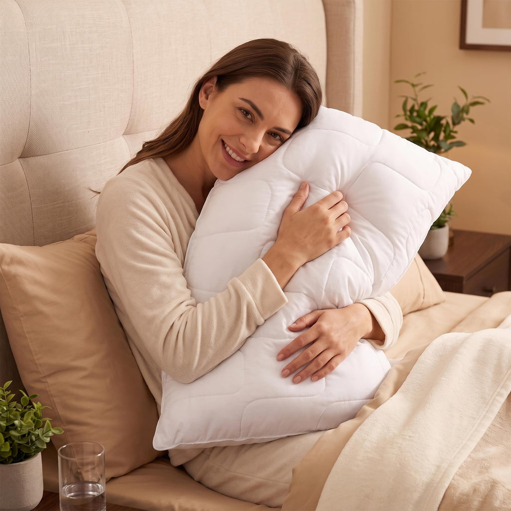King Size White Cooling Down Alternative Pillows Set of 2 C80674