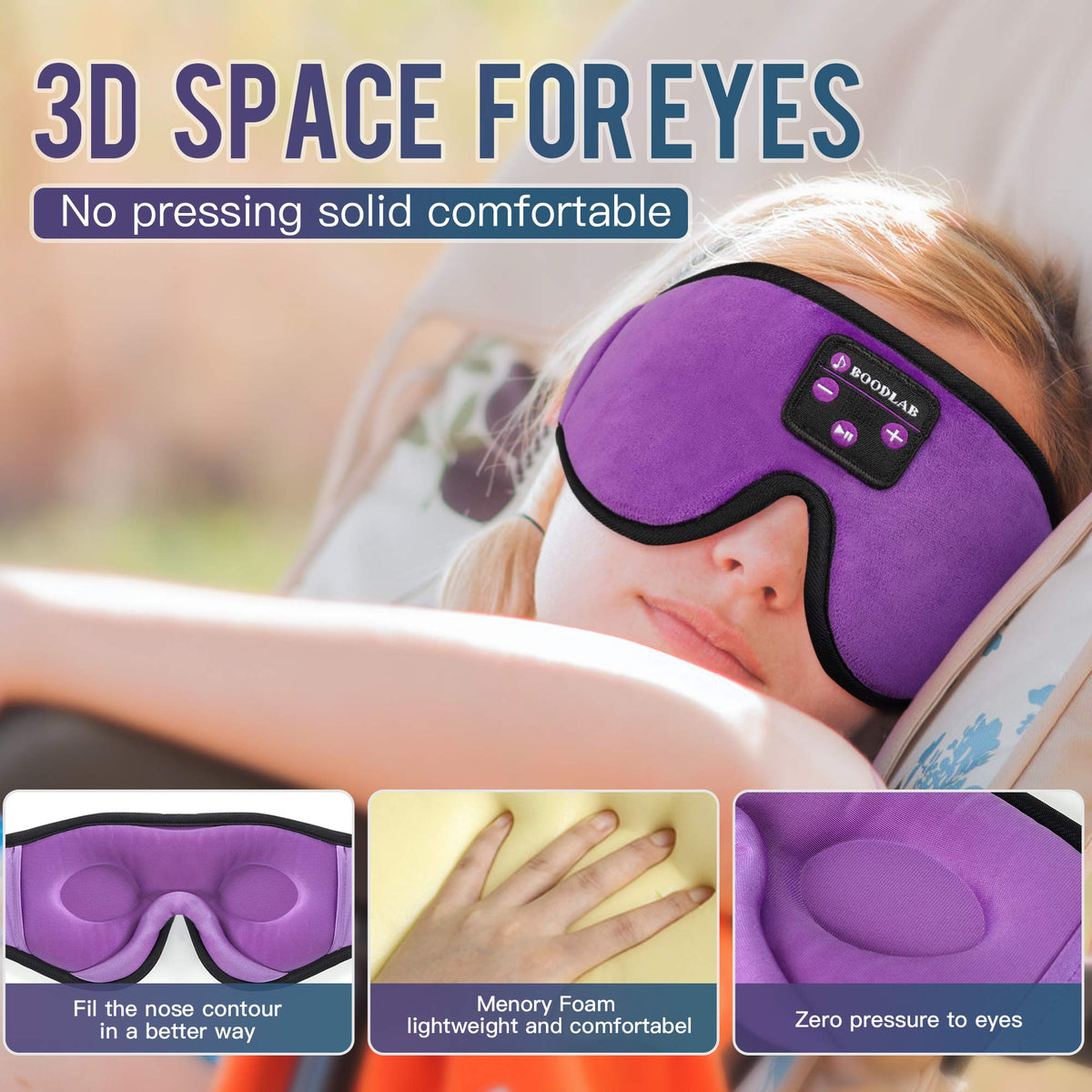 Sleep Mask with Bluetooth Headphones Z638