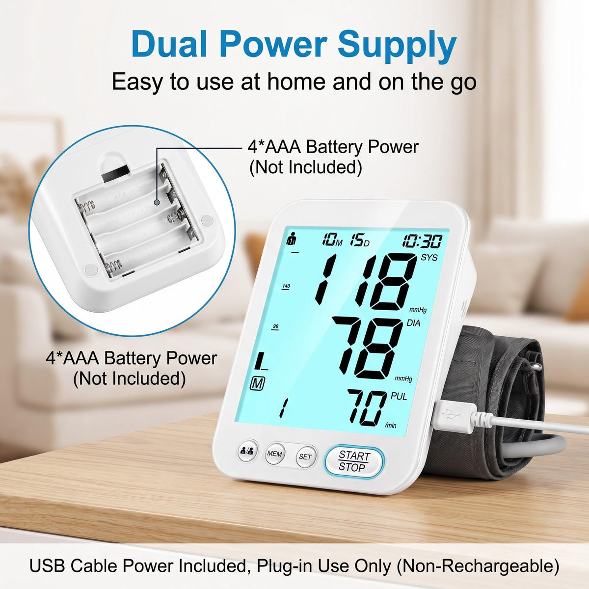 Blood Pressure Monitor Upper Arm with Storage Bag V9588