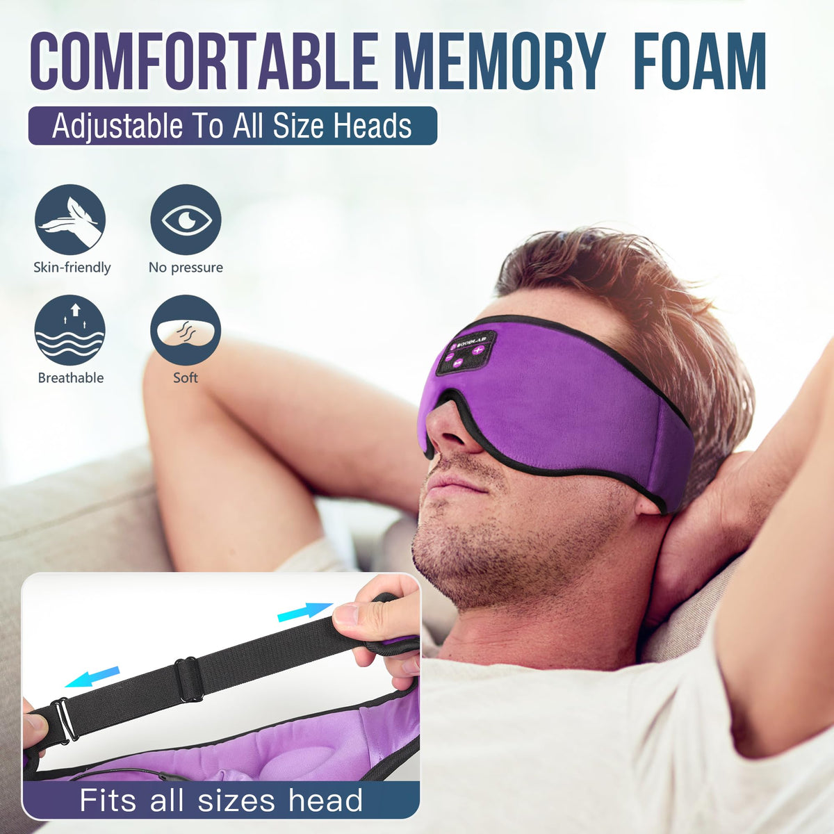 Sleep Mask with Bluetooth Headphones Z638