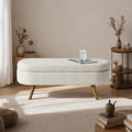 Oval Storage Bench Linen Fabric R61692