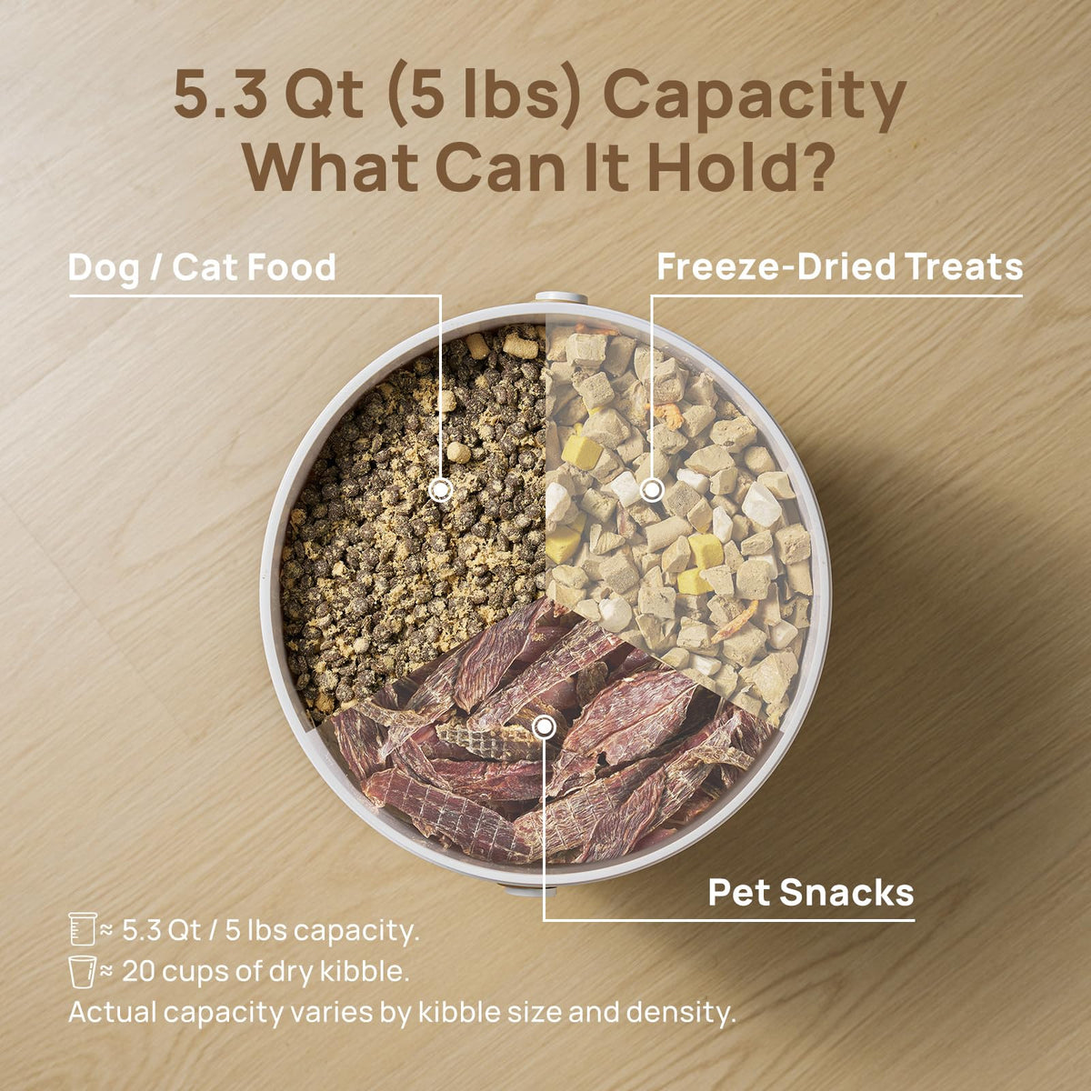 Vacuum Pet Food Storage Container 5 lb D8379
