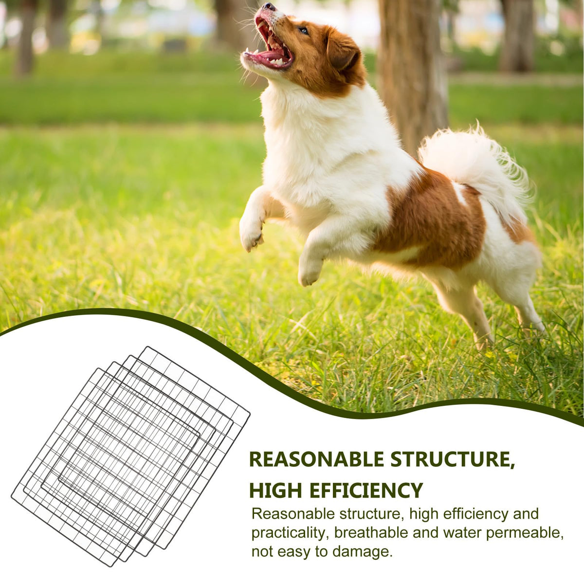 4pcs Flexible Iron Mesh Dog Fence Panels T67725