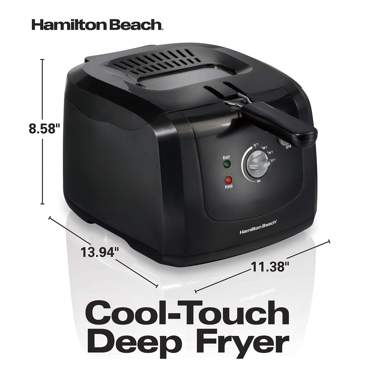 Cool Touch Electric Deep Fryer with Basket W2506