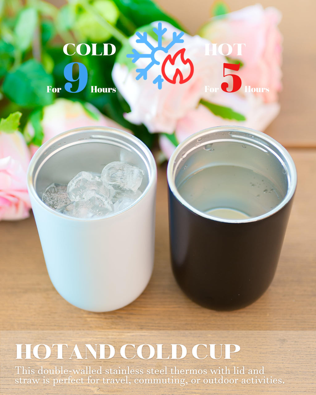 16 oz Insulated Stainless Steel Tumbler with Straw and Lid A14633