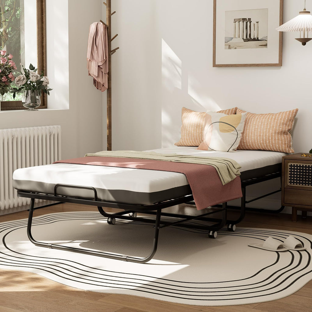 Folding Bed with Memory Foam Mattress M93496