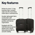 18 inch Carry on Luggage with Spinner Wheels Black H255