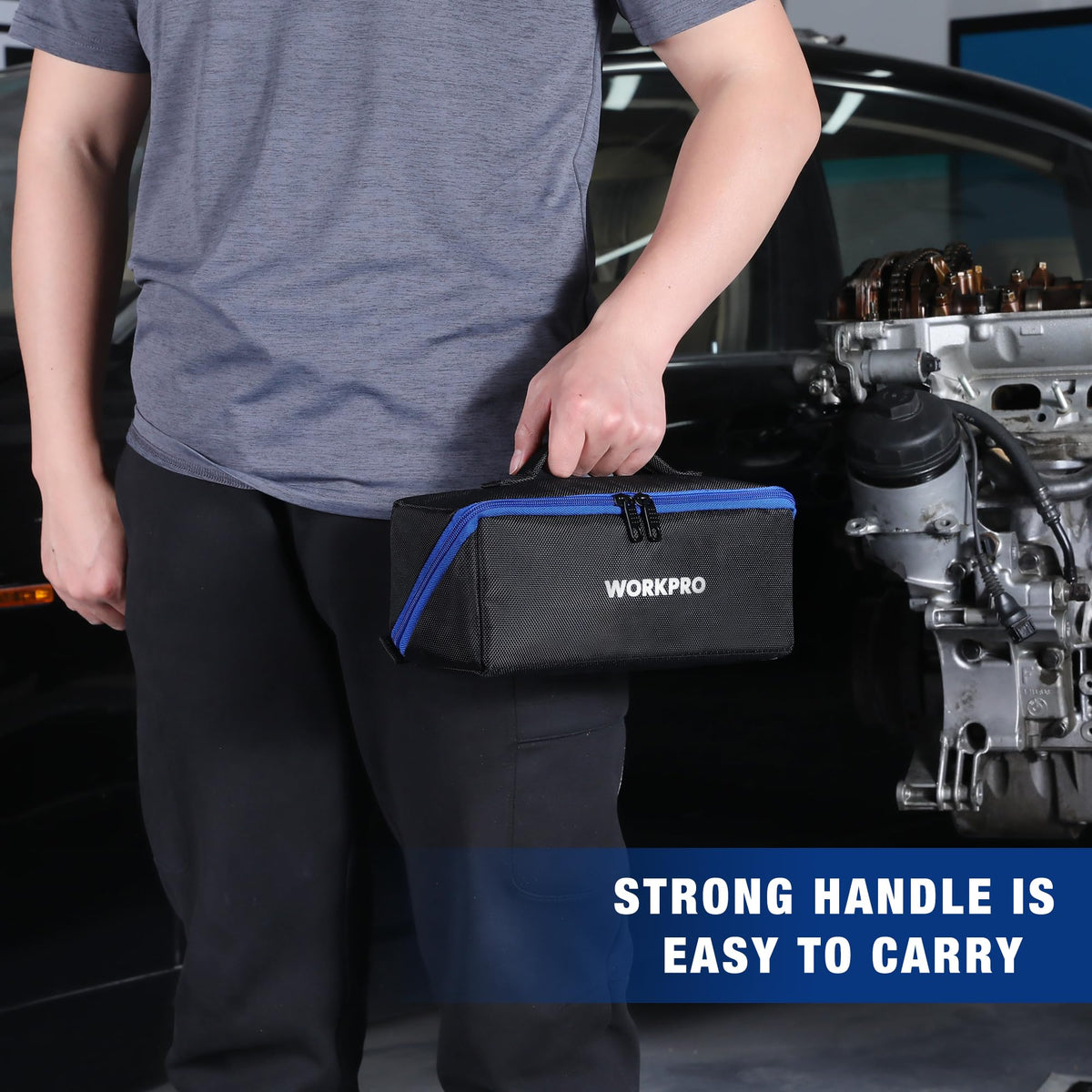10" Wide Mouth Zipper Utility Tool Bag G794
