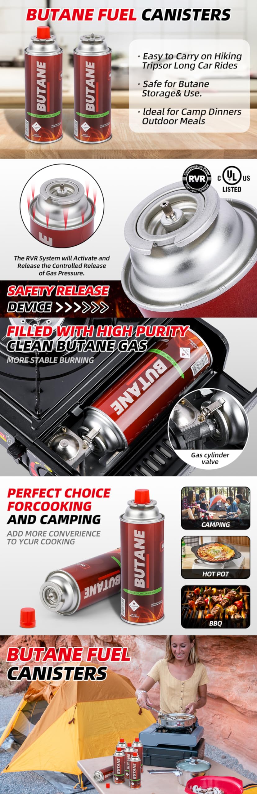 Butane Fuel Canister 12 x 8oz G3945