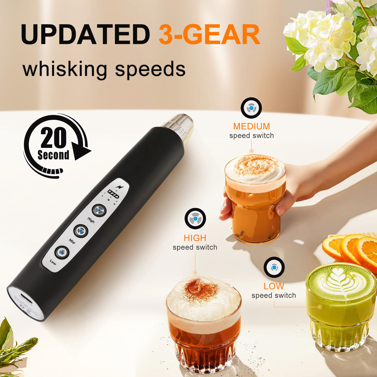 Handheld Milk Frother Wand M9151