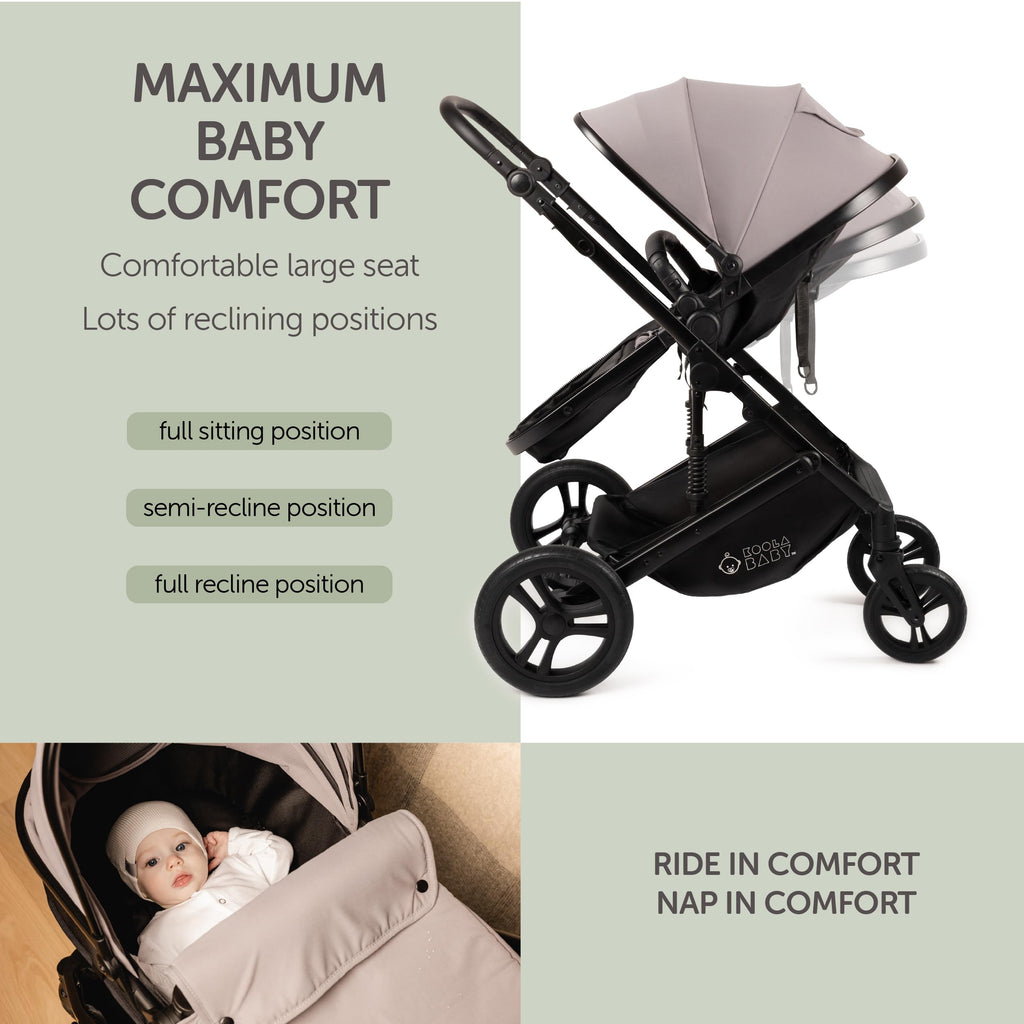 2-in-1 Foldable Baby Stroller with Extendable Canopy Q696770