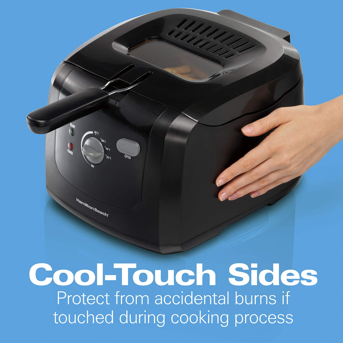 Cool Touch Electric Deep Fryer with Basket W2506