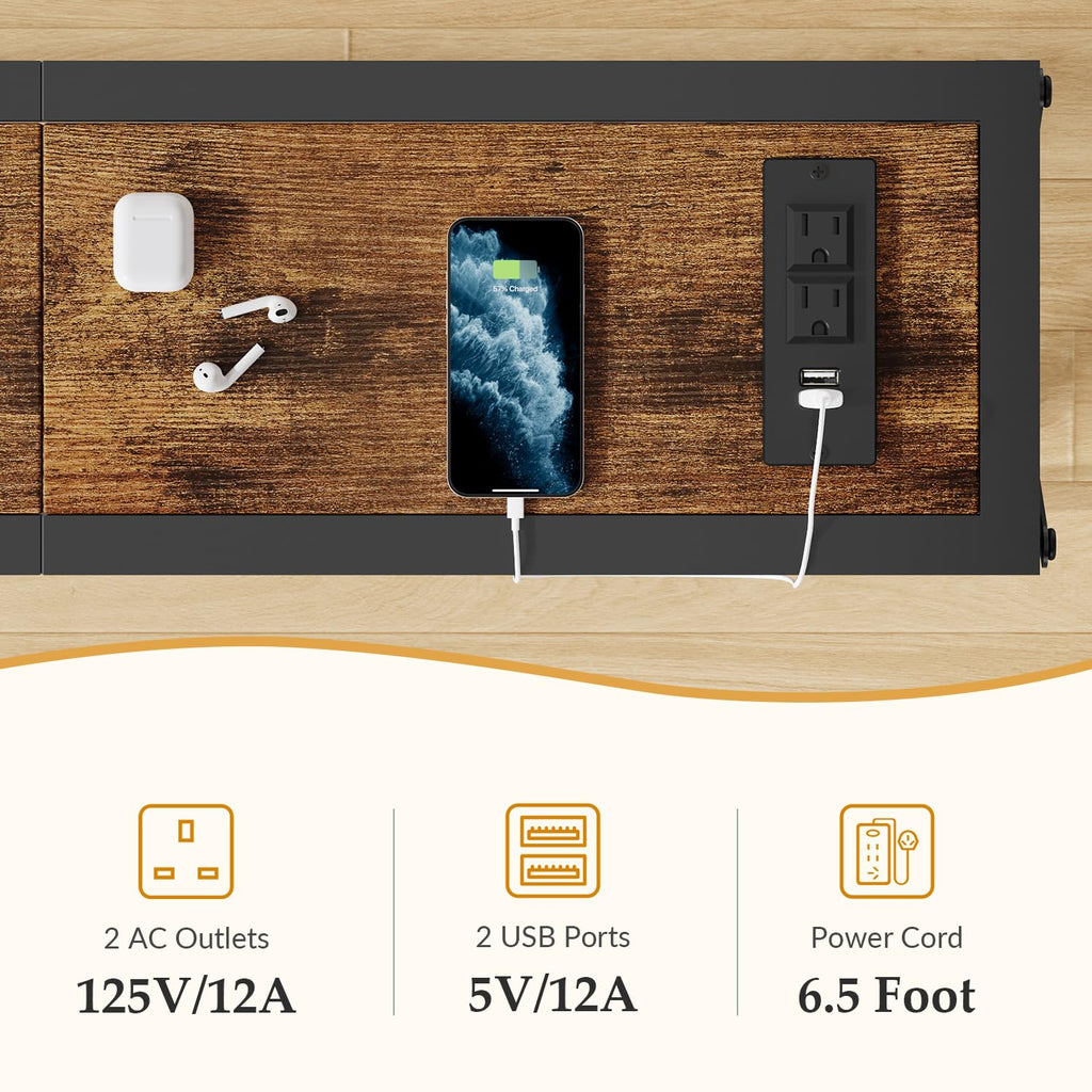 Narrow Console Table with Socket P245119