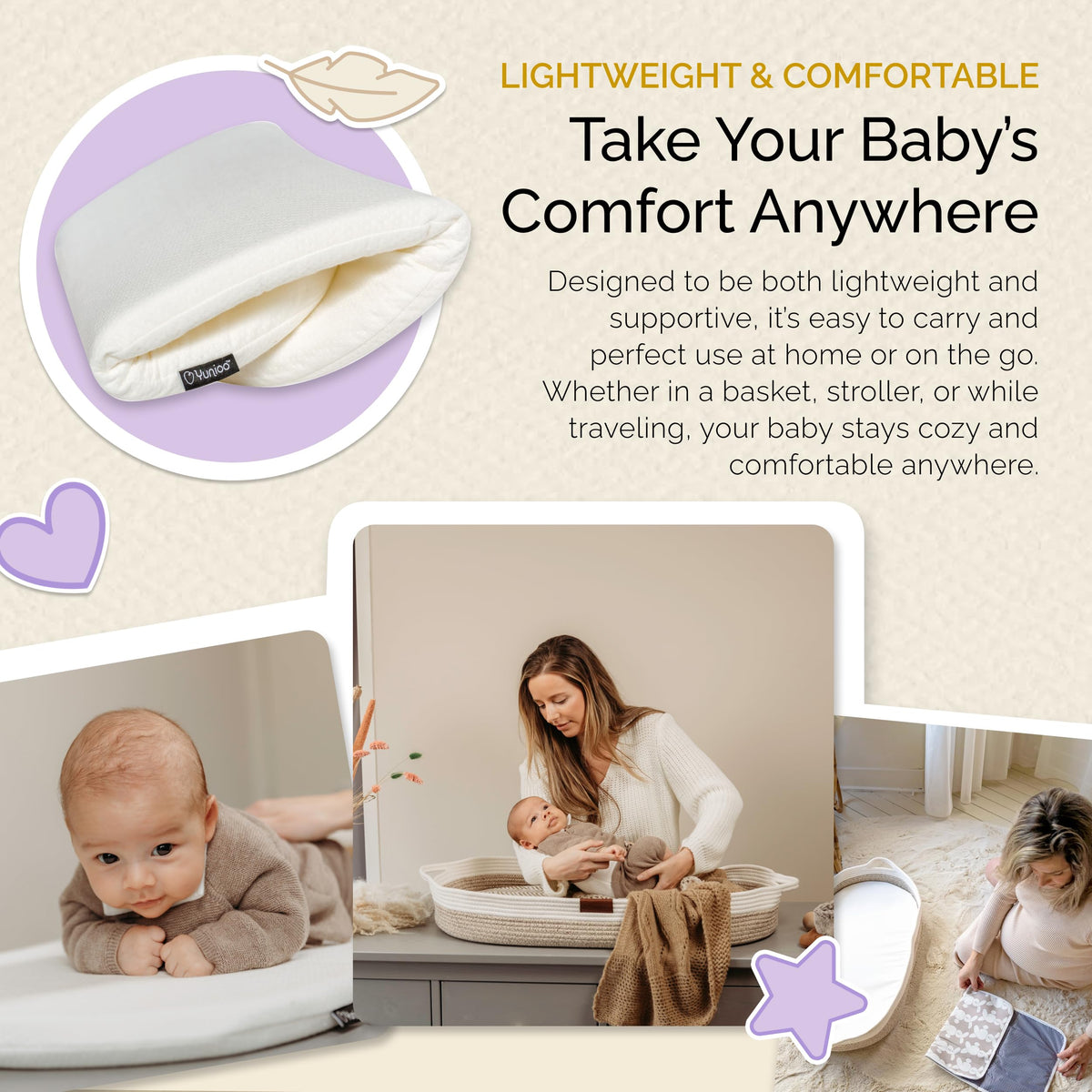 Foldable Baby Changing Pad 29” x 15” Waterproof Ultra Soft C6267
