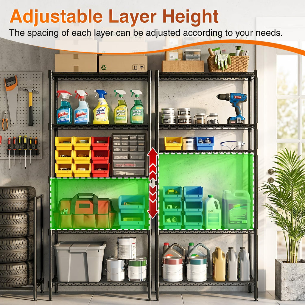 5-Tier Wire Shelf with Wheels L70710