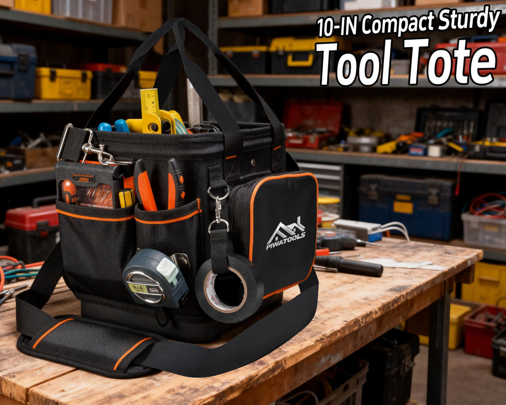 10" Compact Open-Top Tool Tote Bag W83329