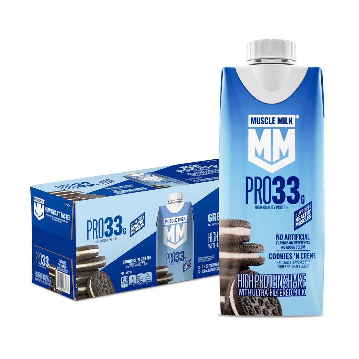 11 fl oz High Protein Shake, 12 Pack, 33g Protein, 3g Sugar W138