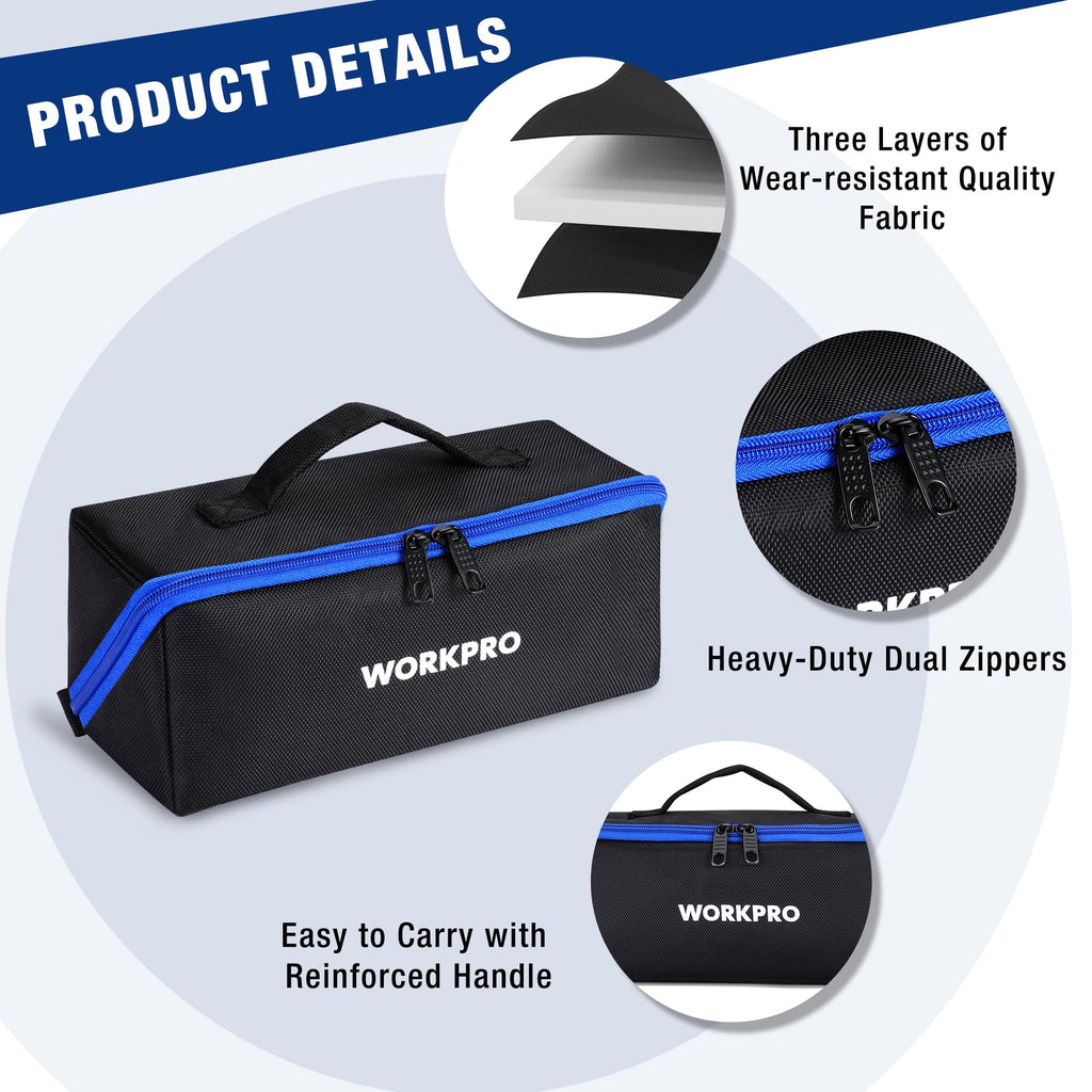 10" Wide Mouth Zipper Utility Tool Bag G794