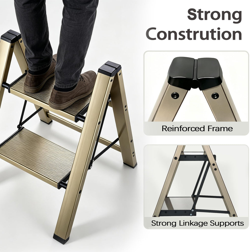 Foldable Aluminum Step Stool M8499