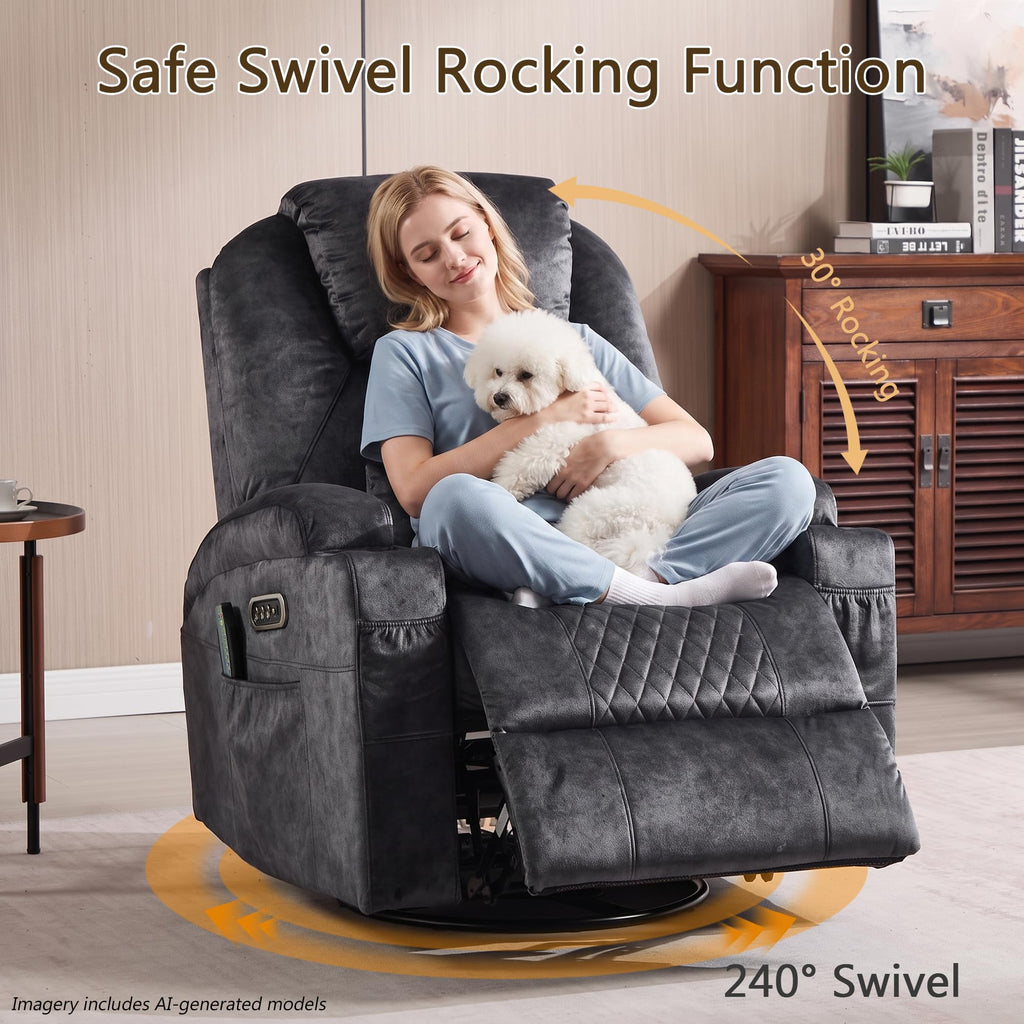 Power Swivel Rocker Recliner Chair F668347