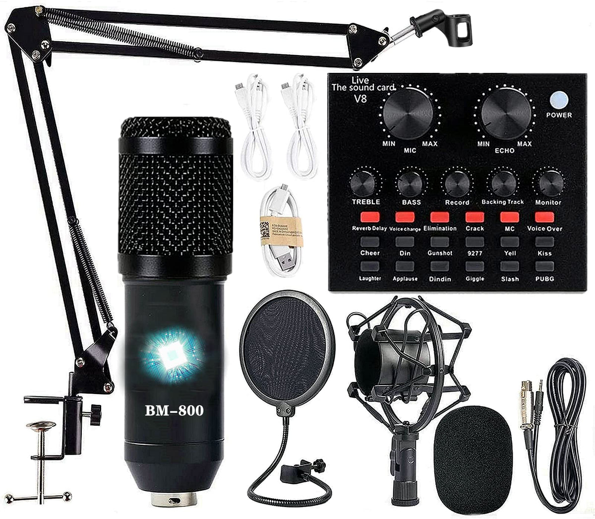 Condenser Microphone Bundle with Voice Changer X1670