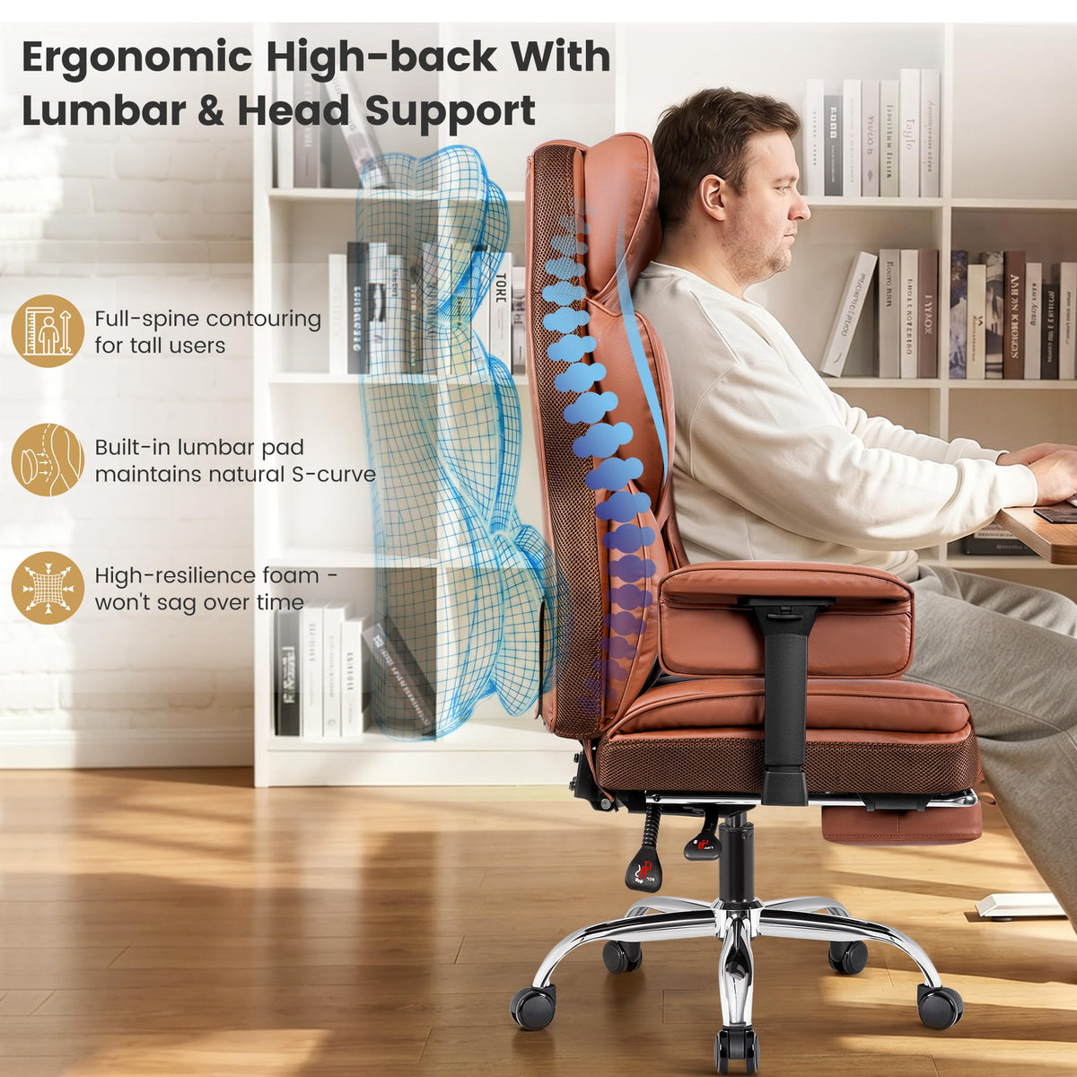 Big and Tall Office Chair 500 lbs PU Leather T231176
