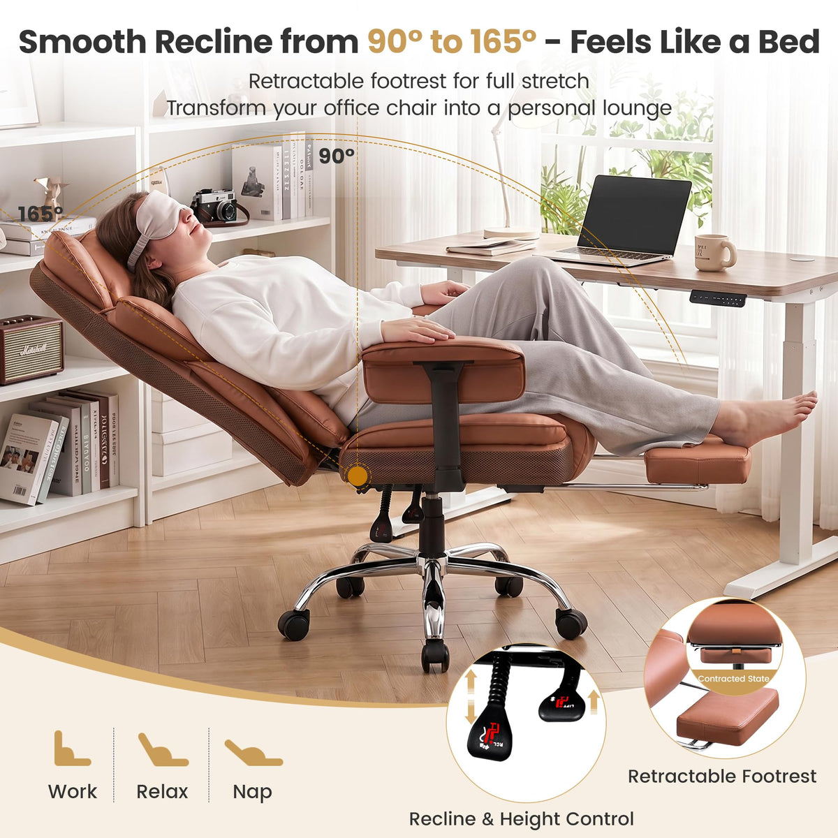 Big and Tall Office Chair 500 lbs PU Leather T231176
