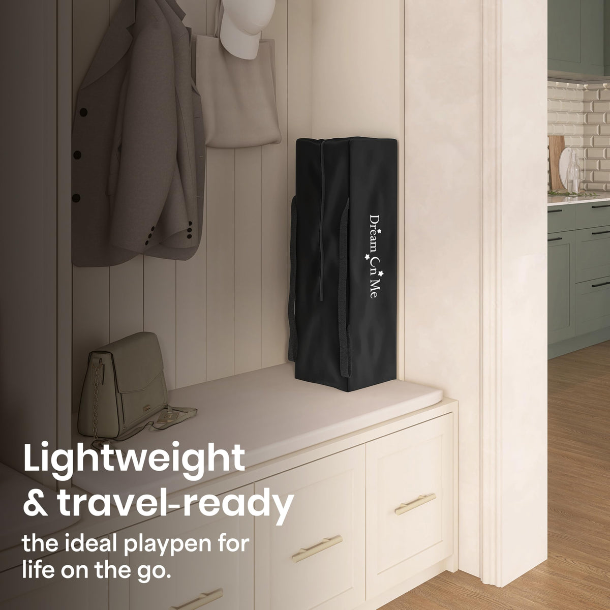 Portable Playard with Carry Bag, Black A660