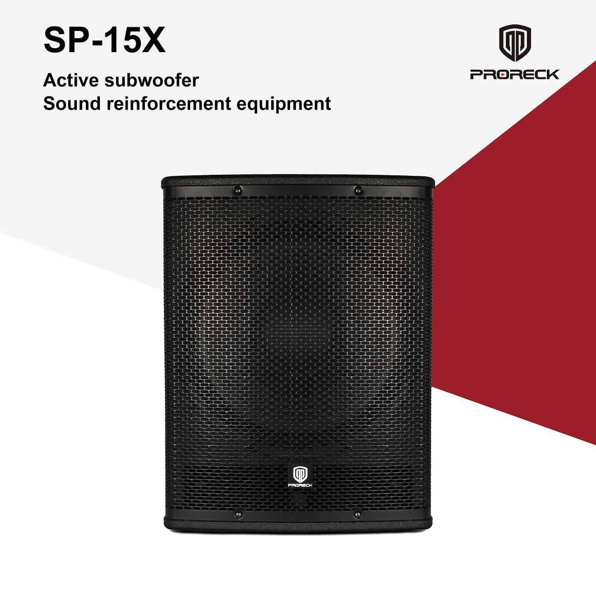 Powered 15 inch PA DJ Subwoofer with Class-D Amplifier, Black D2837