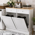 White 2x13 Gallons Tilt Out Trash Can Cabinet C458324