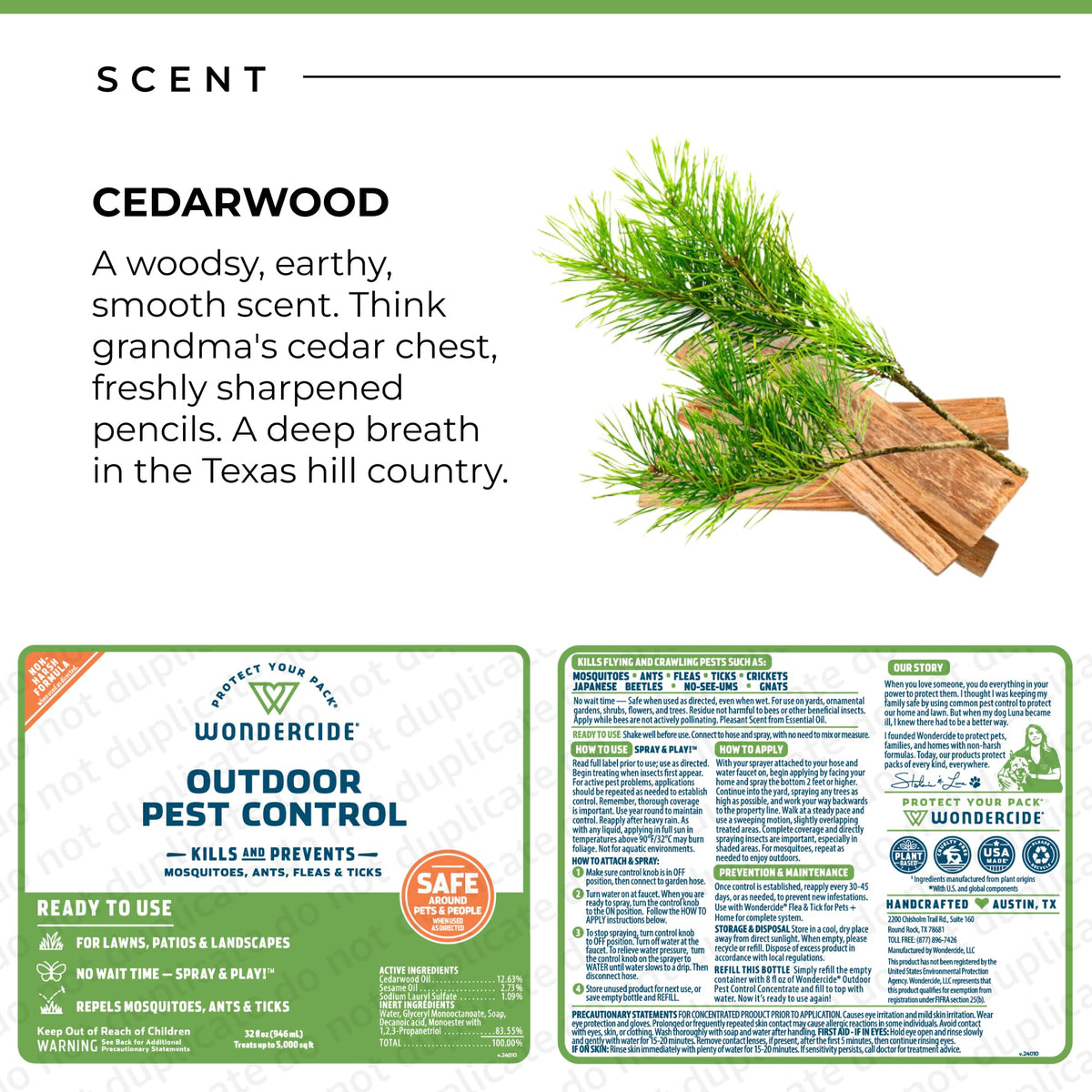 Outdoor Pest Control Spray with Essential Oils 32 oz I5177