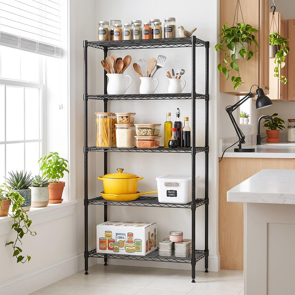 5-Tier Wire Shelf with Wheels L70710